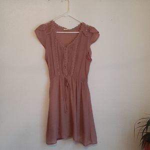 NWT E & M dress tan color